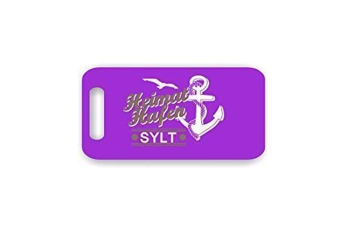 Kofferschnute Anhänger Heimathafen Sylt Kofferanhänger Taschenanhänger , Farbe lila von Kofferschnute