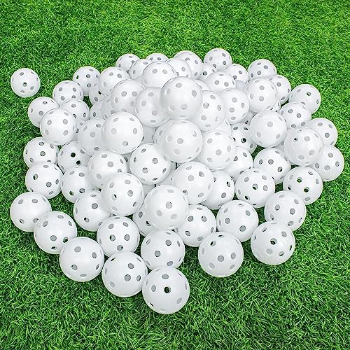 KOFULL 50 Pack golfbälle Airflow übungsbälle luftbälle Golf trainingsbälle plastikbälle für bällebad von KOFULL
