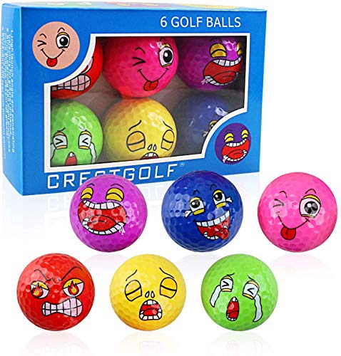 Kofull Golfbälle, Golfball, Mini-Golfbälle bunt Golfbälle Farbig Bunte Golfübungsbälle Golf Geschenke für Männer (Mixed-6 Pack) von Kofull