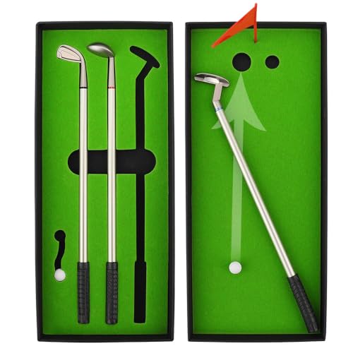 KOFULL Golf Geschenke für männer Lustige Geschenke Golfstift minigolf Schreibtisch Set Mini Geschenke Golf Geschenke für Golfer von KOFULL