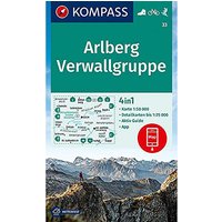 Kompass Verlag WK 33 Arlberg - Nördliche Verwallgruppe von Kompass Verlag