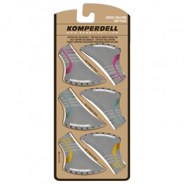 Komperdell - Nordic Walking 2-Color Vulcanized Pads 3-Pack Gr One Size schwarz von Komperdell