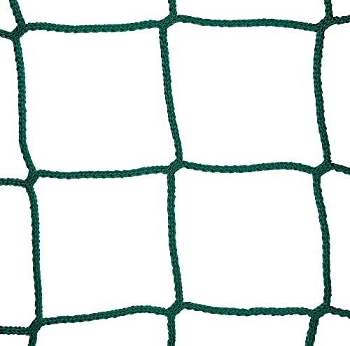 Konege Ballfangnetz Höhe 4,5m, Länge wählbar, Maschenweite 12,0cm, Kordel 4,0mm, randverstärkt, grün von Konege
