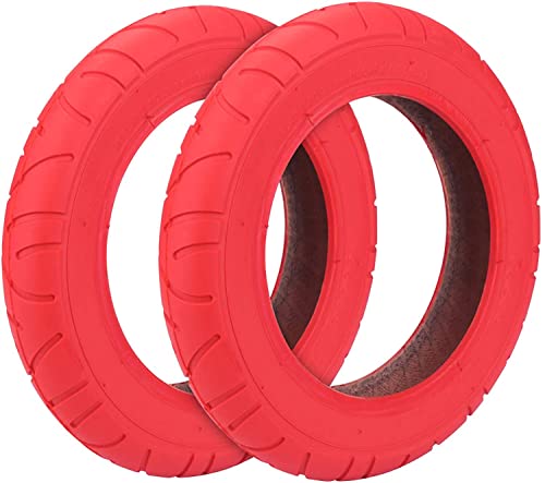 Konesky Elektroroller Reifen, DIY Reform 10 Zoll Ersatzräder Anti-Rutsch Kompatibel mit Elektroroller Xiaomi M365 (2 Pieces Rot) von Konesky