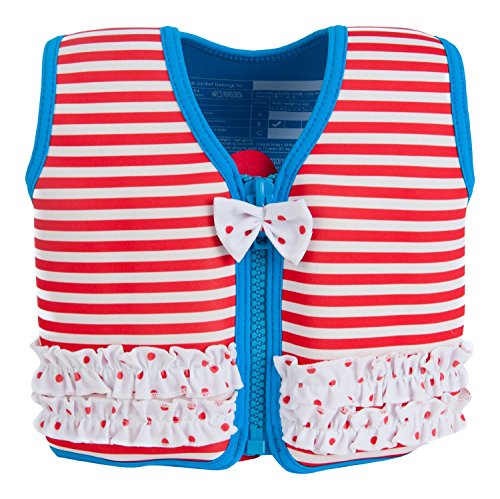 Die original Konfidence Unisex-Kinder Schwimmweste, Mehrfarbig (Marthas Red Stripe & Frills), 18 monate-36 Monate von Konfidence