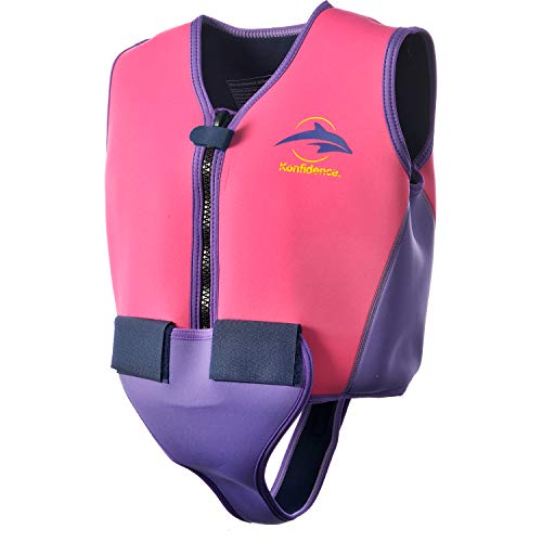 Konfidence Jacke - Unsere Original Premium Jugend Schwimmweste / Schwimmweste für Kinder von 8-14 Jahren - Unsere Jugend Schwimmhilfe mit abnehmbaren Schwimmern (Pink/Flieder (ca. 8-10 Jahre) von Konfidence
