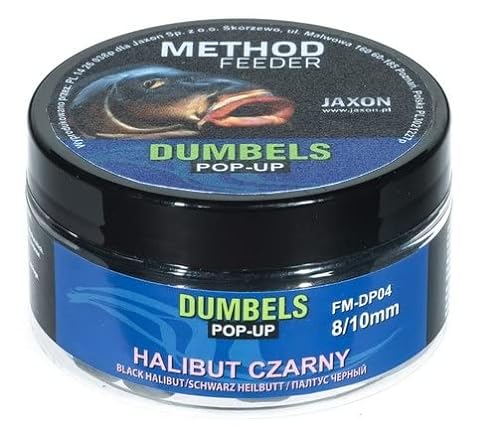 Jaxon Boilies POP-UP 10mm 30g für Method Feeder Methode Karpfenangeln Karpfenfischen Grundfutter (Heilbuttschwarzen/FM-DP04) von Konger