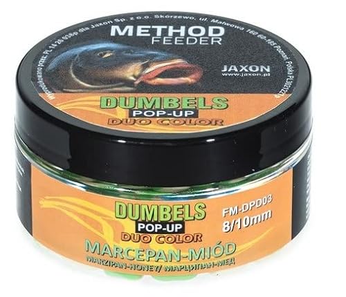 Jaxon Dumbels Duo Color Pop-Up 8/10mm 30g Angelfutter Angelköder Karpfenangeln Karpfenfischen Grundfutter (Marzipan-Honig/FM-DPD03) von Konger