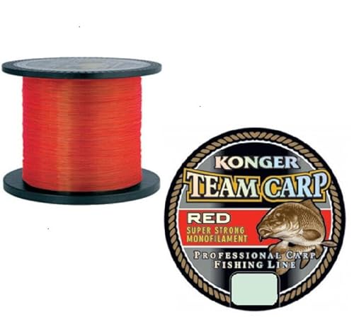 Konger Angelschnur Karpfenschnur Team CARP RED schnell sinkende 1000m 0,20-0,40mm Feederschnur (0.25/8.0kg) von KONGER