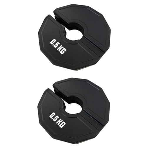 Koolenry Fitnessstudio Dumbbell Micro Platten 2pcs 0,5 Kg Fraktionsgewichtsplatte Gummi-Add-On Schwarzwechsel von Koolenry