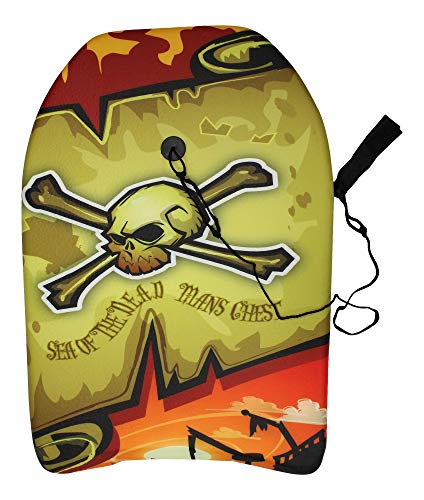 Koopp 63,5 cm Boogie Board Bodyboard Surf Board Float für Kinder mit Leine & Leinenstecker – leichtes und langlebiges Schaumstoffbrett für Kinder/Jugendliche – perfekt für Strand, Ozean und Pool Spaß von Koopp