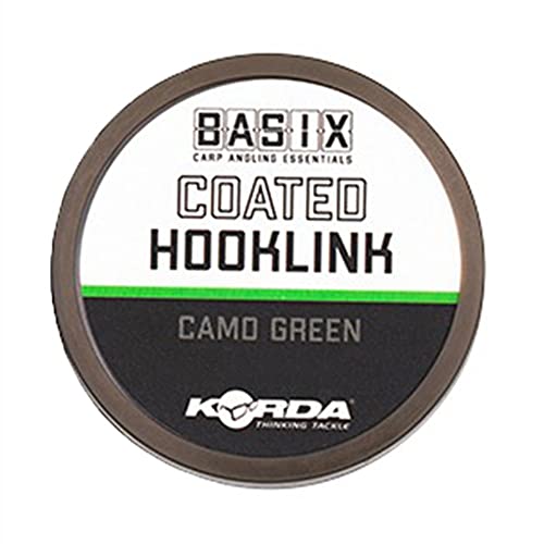 Korda Basix Coated Hooklink Camo Green 10m 18lb KBX010 Vorfach Vorfachmaterial Karpfenvorfach von Korda