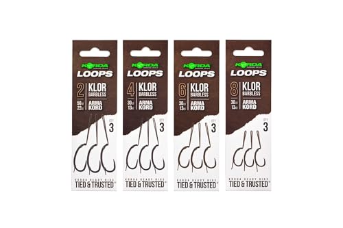 Korda Klor Loop Rigs Widerhaken oder ohne Widerhaken, 2 Stück von Korda