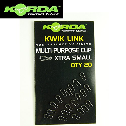 Korda Kwick Link XS - 20 Wirbel zum Karpfenangeln, Einhänger für Karpfenblei, Angelwirbel für Karpfen, Karpfenwirbel von Korda