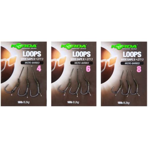 Korda DF Wide Gape Barbless Loop Rigs: 6 von Korda