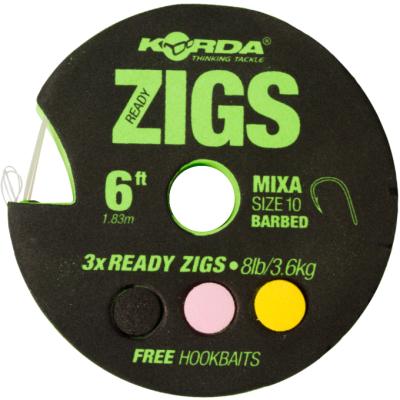 Korda Ready Zigs 10' Size 10/300cm/3 zigs on spool von Korda