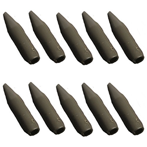 Korda Tapered Silicone Sleeve - 10 Adapter zum Karpfenangeln, Knotenschutz, Schlaufenschutz, Farbe:Weed (Grün) von Korda