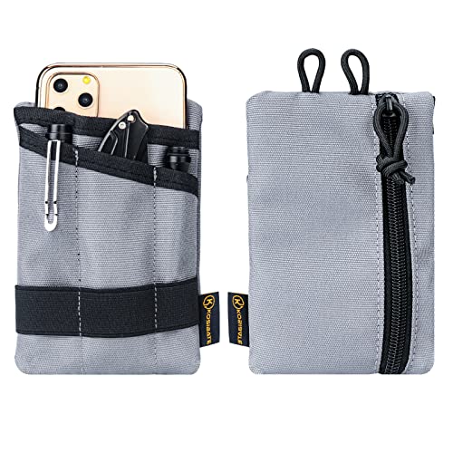 Kosibate EDC Pouch, EDC Storage Pouch, Mini Tool Pouch - Männer schlanke Tasche Organizer für jeden Tag tragen (Grau) von Kosibate