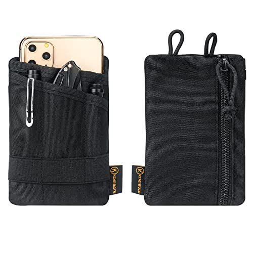 Kosibate EDC Pouch, EDC Storage Pouch, Mini Tool Pouch - Männer schlanke Tasche Organizer für jeden Tag tragen (schwarz) von Kosibate