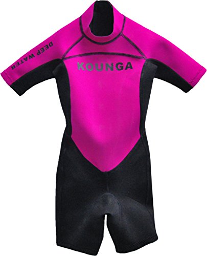 Kounga Jungen Deep Water Neoprene Shorty Neoprenanzug, violett/schwarz, 37 von Kounga