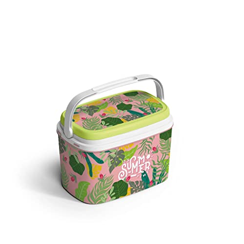 Kühlbox | Passive Kühlbox | Kühltaschen aus Kunststoff mit polystyrol thermische Isolierung (6 L, Flower) von Kreher