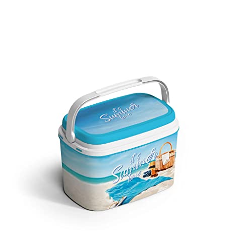 Kühlbox | Passive Kühlbox | Kühltaschen aus Kunststoff mit polystyrol thermische Isolierung (6 L, Strand) von Kreher