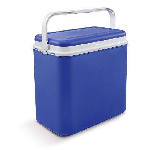 Vorteils-Pack: 24 L Kühlbox | Passive Kühlbox | Kühltaschen inklusive 2 x 400 ml Kühlakkus aus Kunststoff mit polystyrol thermische Isolierung (Blau) von Kreher
