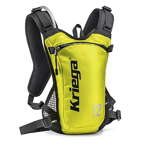 Kriega Hydro 2 Rucksack Wassertasche Trinkbeutel Trinksystem Motocross MX 2 Liter, 6501200, Farbe Gelb von Kriega