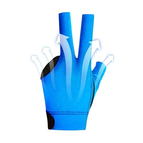 Krujecnt DREI-Finger-Billardhandschuhe,3-Finger-Billardhandschuhe - Sporthandschuhe im 3-Finger-Design - 3-Finger-Design, hochelastische, atmungsaktive, rutschfeste Billardhandschuhe für - und von Krujecnt