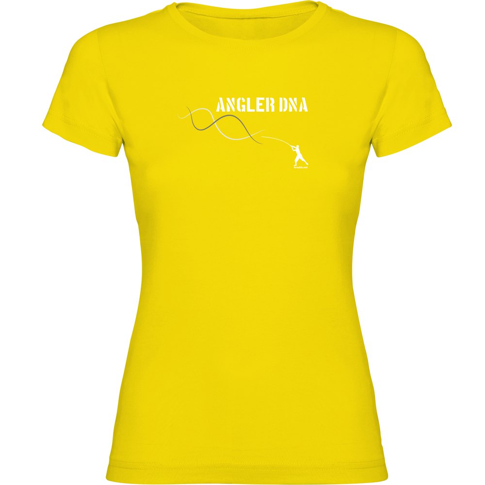 Kruskis Angler Dna Short Sleeve T-shirt Gelb 2XL Frau von Kruskis