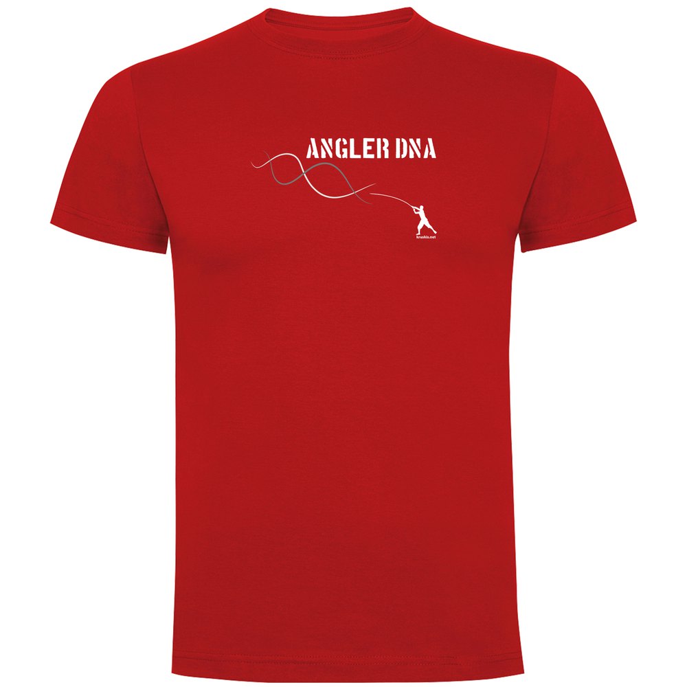 Kruskis Angler Dna Short Sleeve T-shirt Rot 2XL Mann von Kruskis