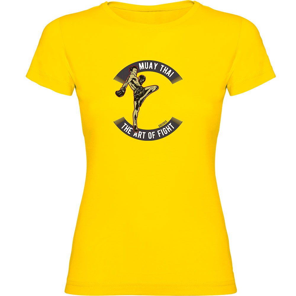 Kruskis Art Of Fight Short Sleeve T-shirt Gelb S Frau von Kruskis