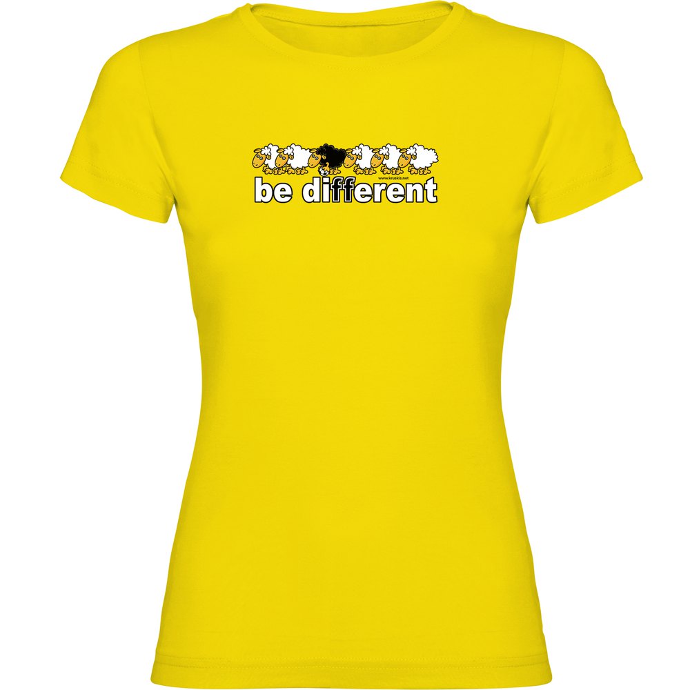 Kruskis Be Different Football Short Sleeve T-shirt Gelb XL Frau von Kruskis