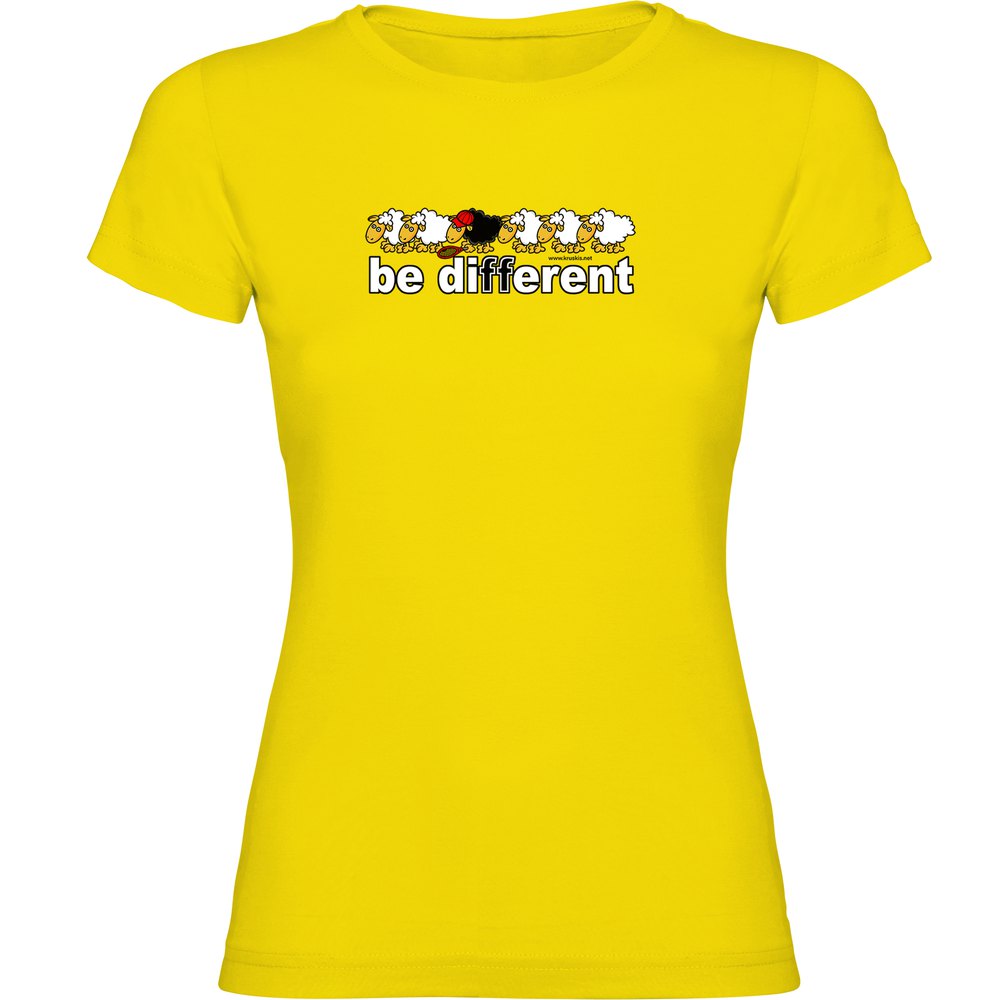 Kruskis Be Different Tennis Short Sleeve T-shirt Gelb 2XL Frau von Kruskis