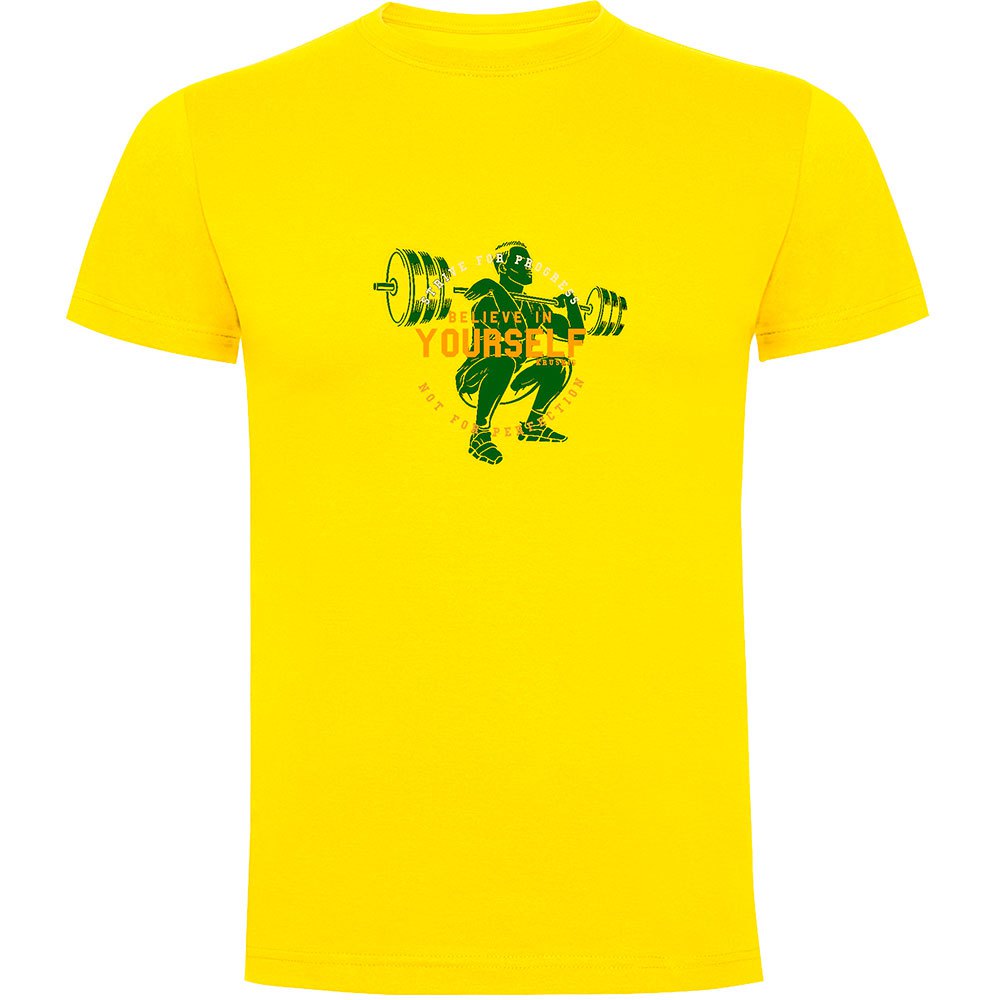 Kruskis Believe Short Sleeve T-shirt Gelb L Mann von Kruskis