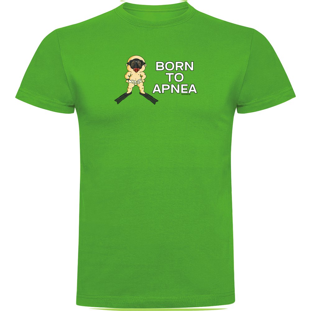 Kruskis Born To Apnea Short Sleeve T-shirt Grün M Mann von Kruskis