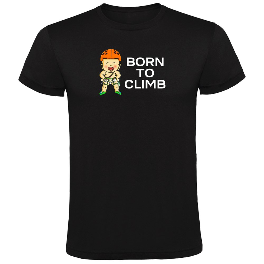 Kruskis Born To Climb Short Sleeve T-shirt Schwarz 3XL Mann von Kruskis