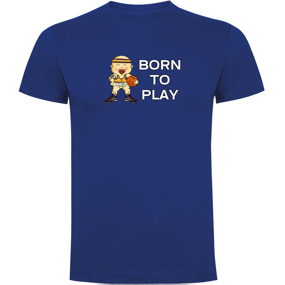 Kruskis Born To Play Basketball Short Sleeve T-shirt Blau 3XL Mann von Kruskis