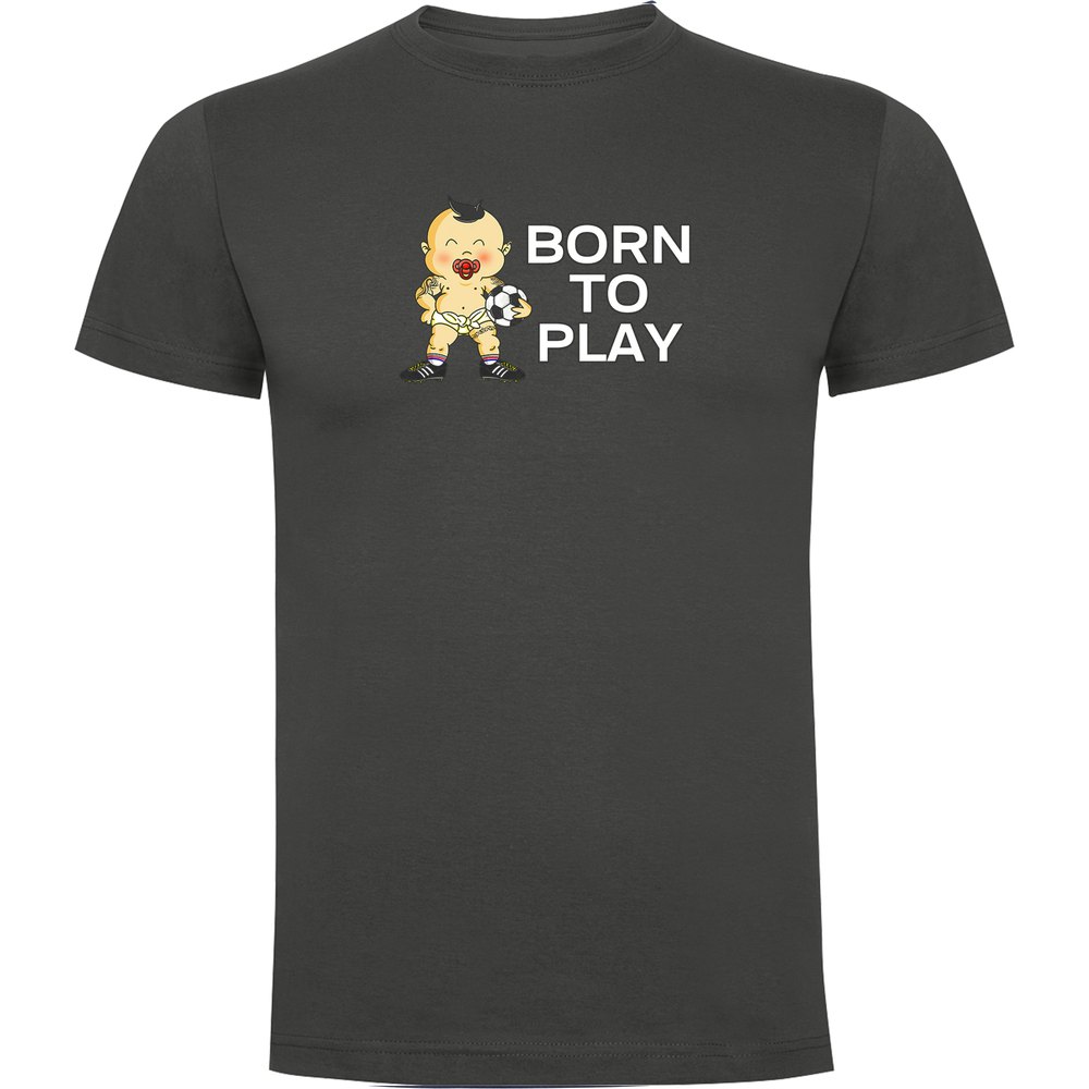 Kruskis Born To Play Football Short Sleeve T-shirt Grau L Mann von Kruskis