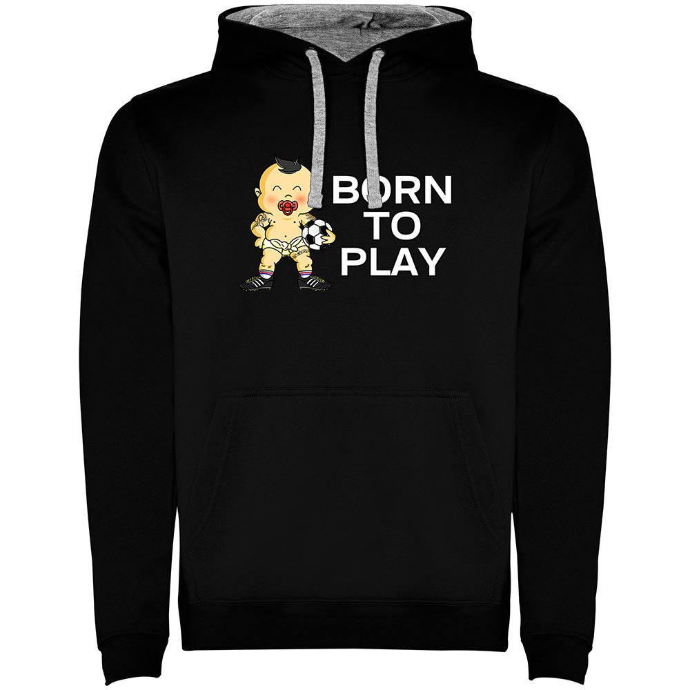 Kruskis Born To Play Football Two-colour Hoodie Schwarz XL Mann von Kruskis