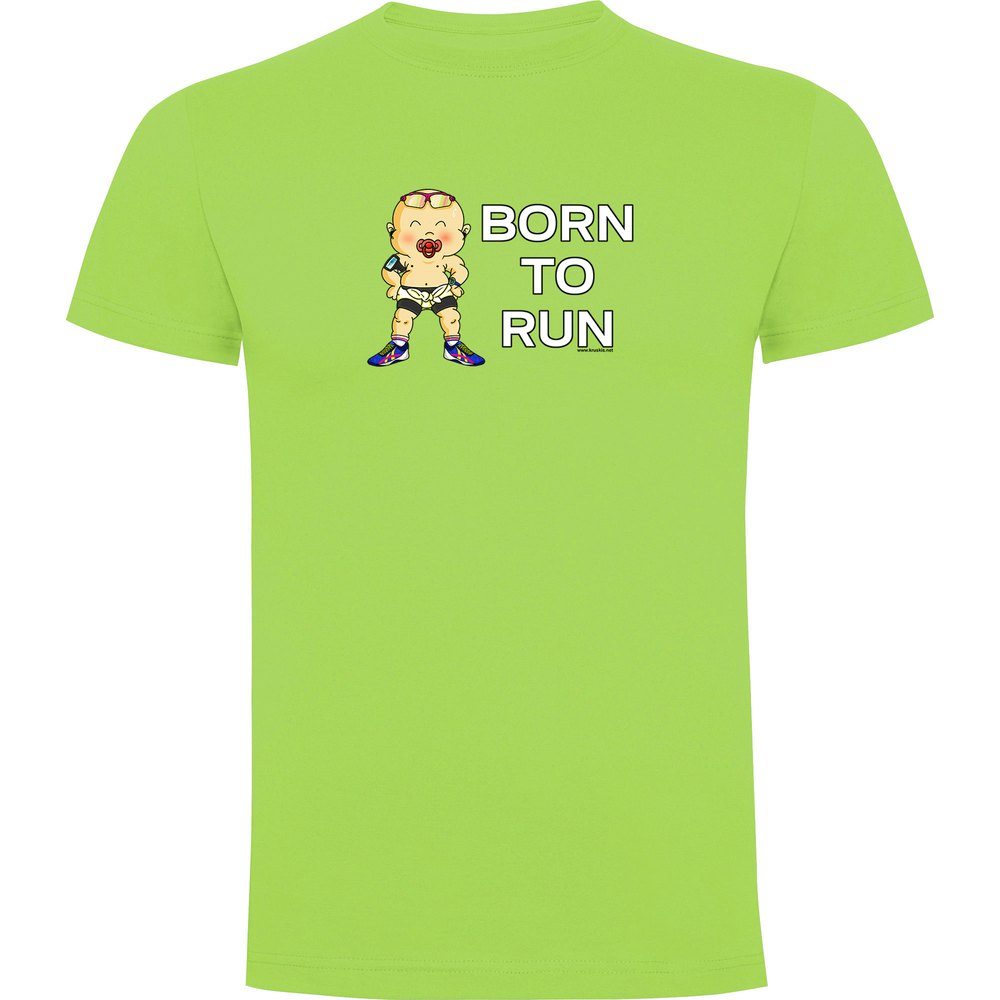 Kruskis Born To Run Short Sleeve T-shirt Grün S Mann von Kruskis