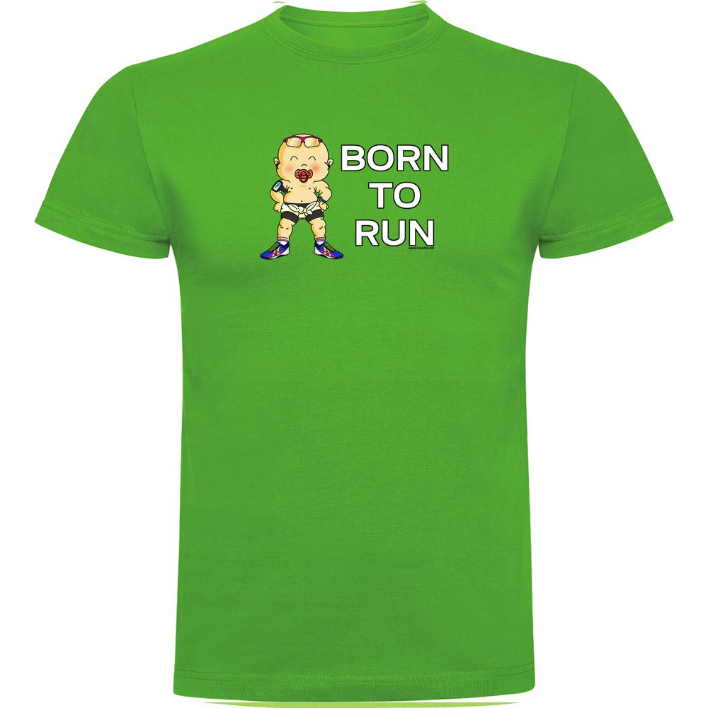 Kruskis Born To Run Short Sleeve T-shirt Grün XL Mann von Kruskis