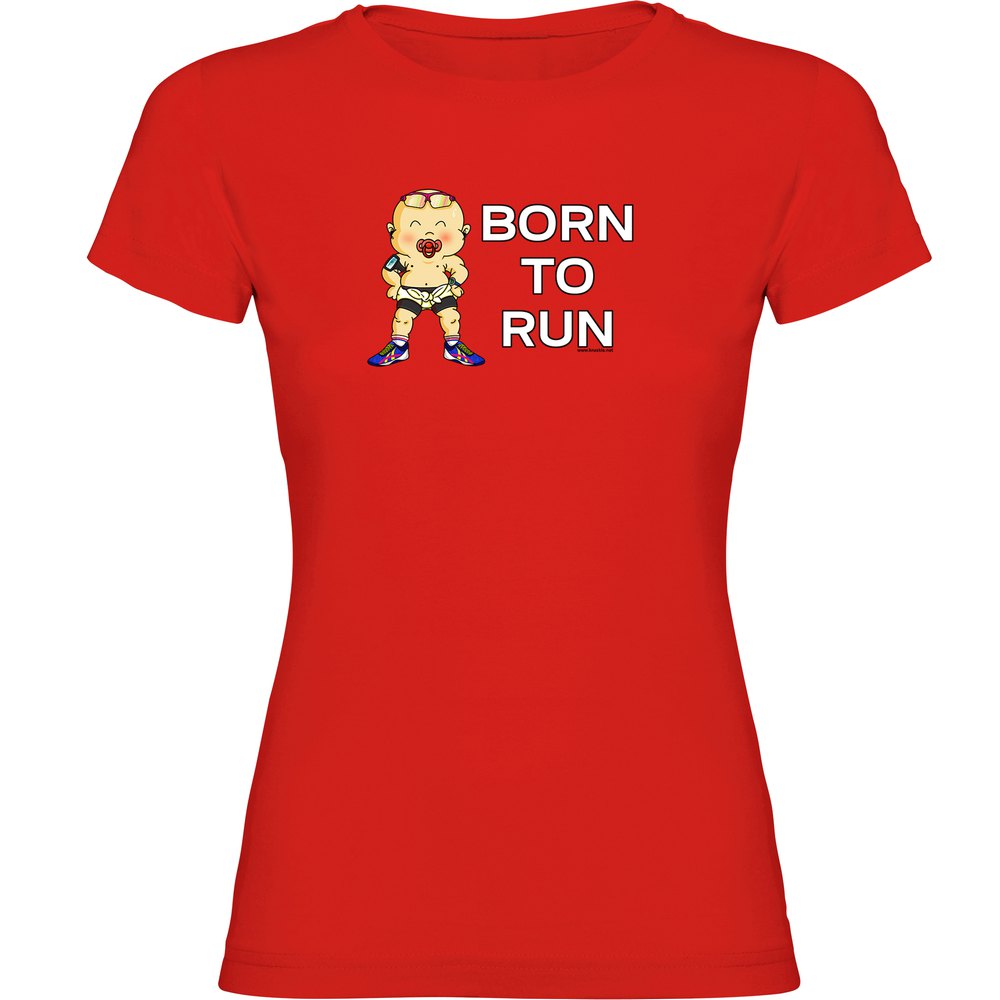 Kruskis Born To Run Short Sleeve T-shirt Rot M Frau von Kruskis