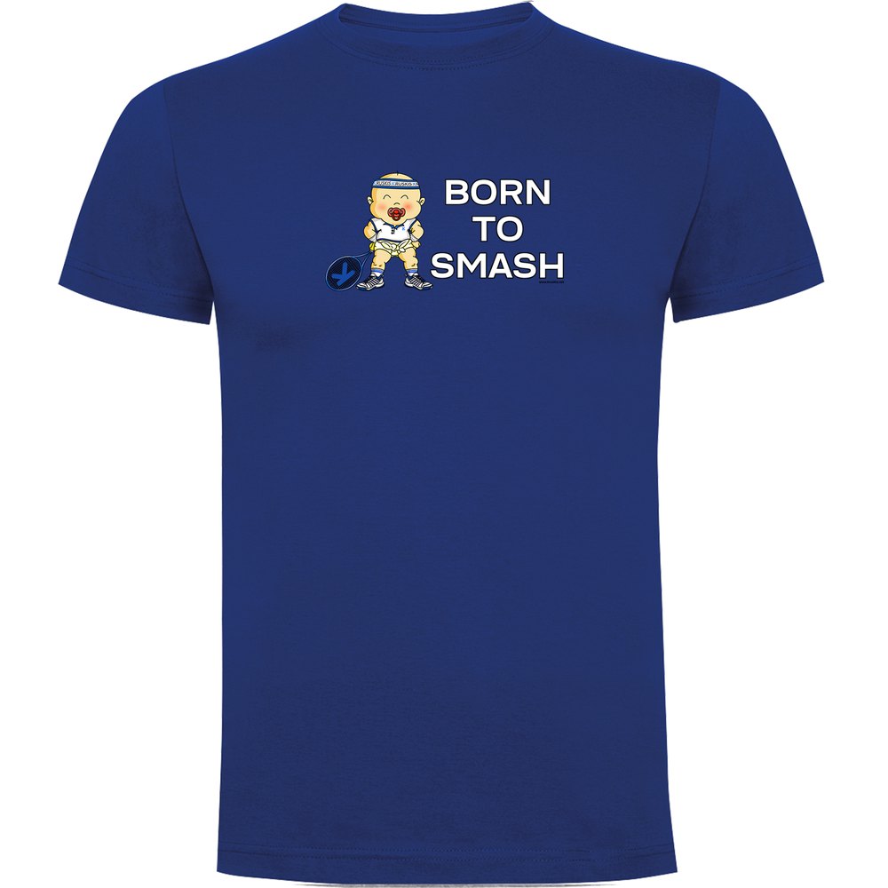 Kruskis Born To Smash Short Sleeve T-shirt Blau L Mann von Kruskis