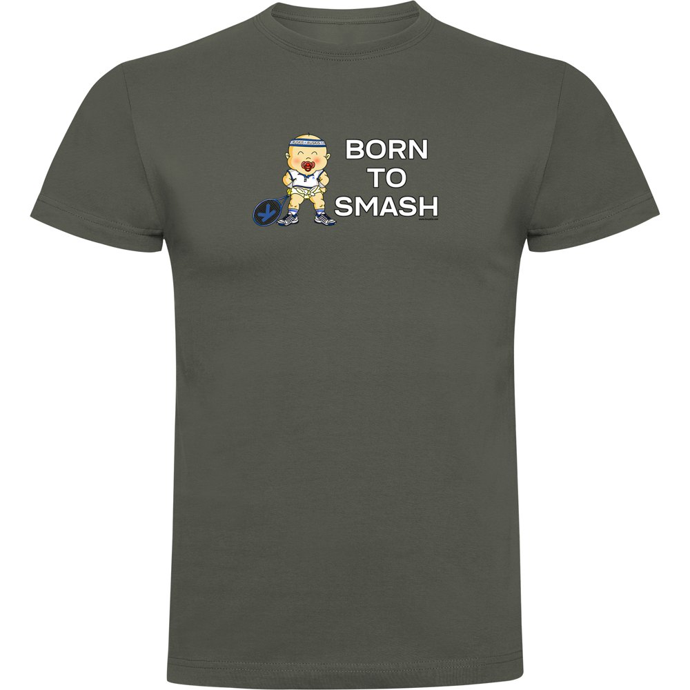 Kruskis Born To Smash Short Sleeve T-shirt Grün L Mann von Kruskis