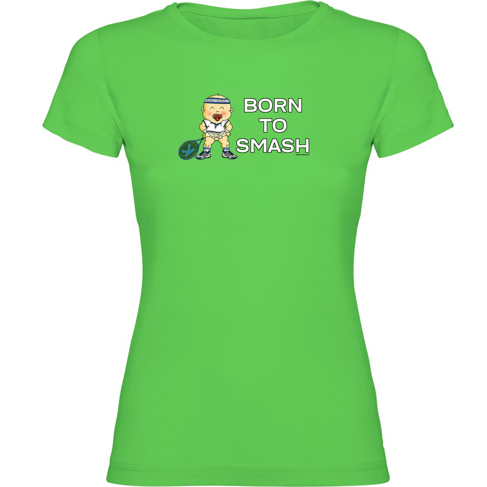 Kruskis Born To Smash Short Sleeve T-shirt Grün L Frau von Kruskis