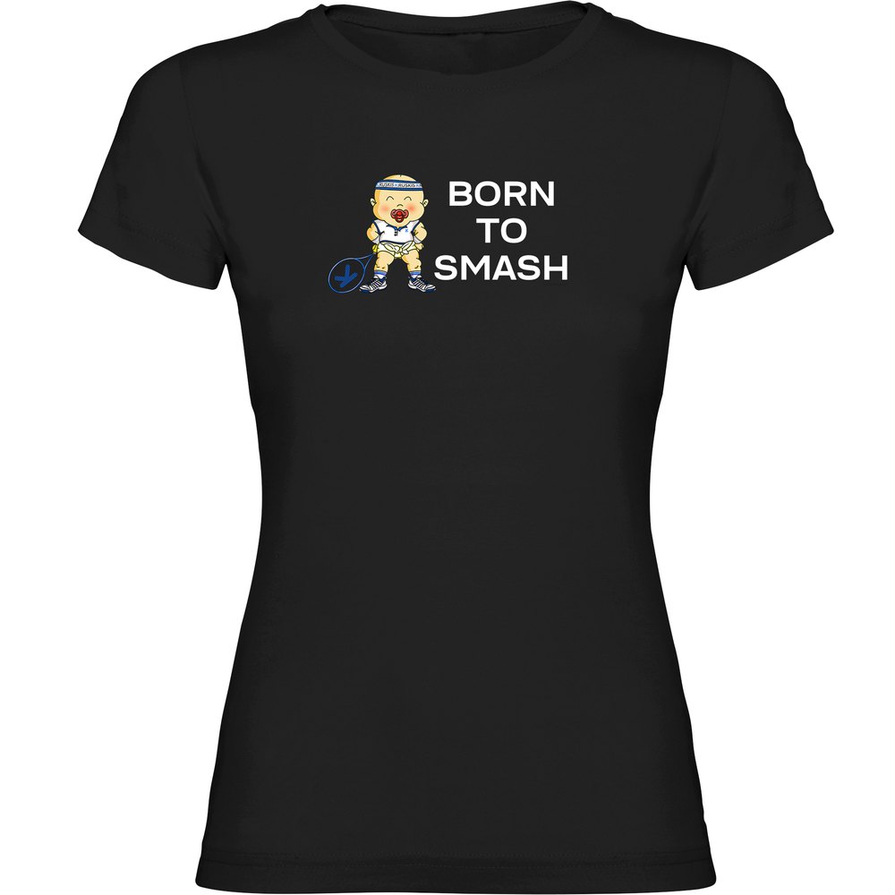 Kruskis Born To Smash Short Sleeve T-shirt Schwarz L Frau von Kruskis