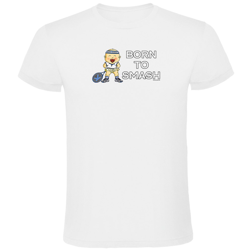 Kruskis Born To Smash Short Sleeve T-shirt Weiß XL Mann von Kruskis