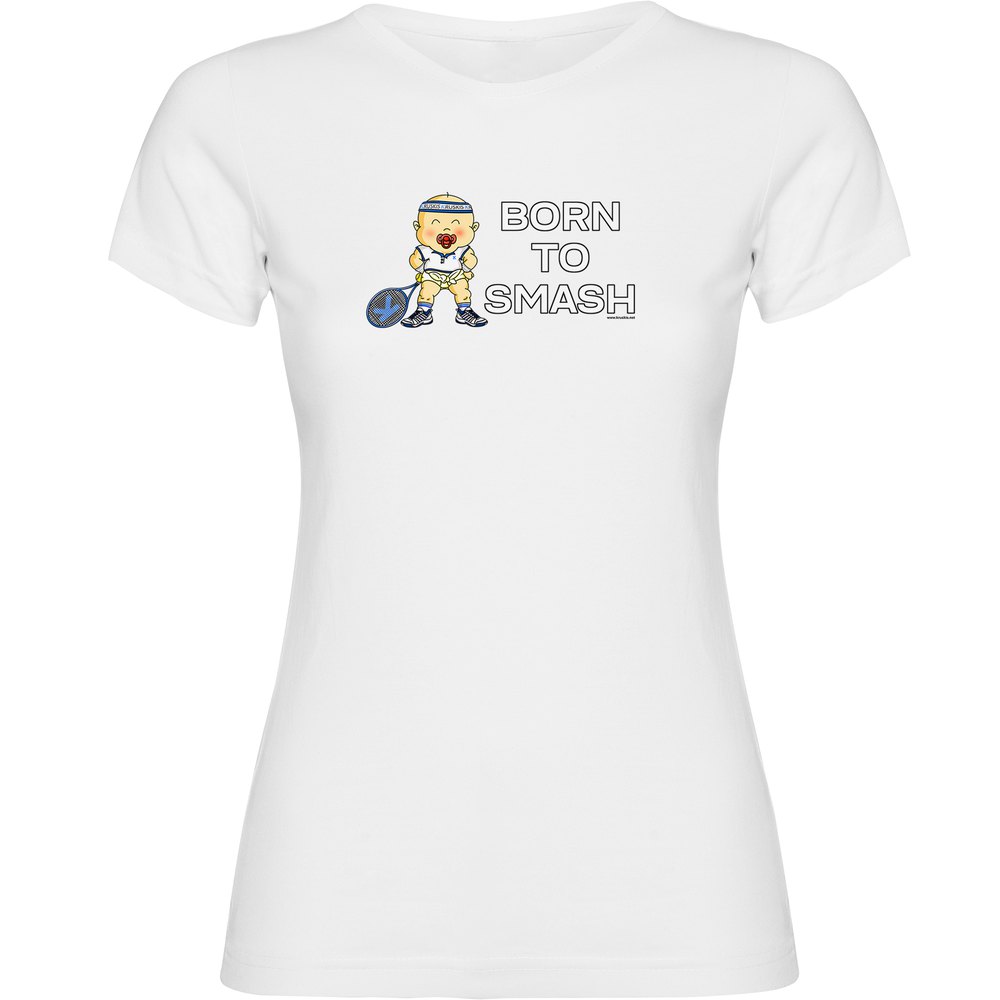 Kruskis Born To Smash Short Sleeve T-shirt Weiß XL Frau von Kruskis