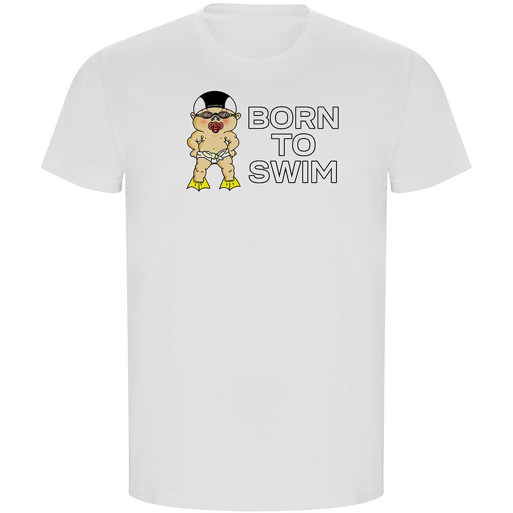 Kruskis Born To Swim Eco Short Sleeve T-shirt Weiß 3XL Mann von Kruskis
